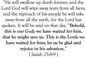 Isaiah 25:8-9